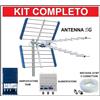 EDISION Kit Antenna Tv Digitale Terrestre Esterna con Amplificatore da Palo 32dB DVB-T2*