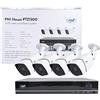 PNI Kit di videosorveglianza AHD PNI House PTZ1300 Full HD - NVR e 4 telecamere da e