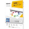 Fellowes Pouches per plastificazione A4 lucide - Confezione da 100 fogli resistenti per foto, avvisi e documenti - Uso casa, scuola o ufficio - Compatibili con tutte le plastificatrici