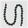 EDG Enzo De Gasperi Festone Natalizio 28 Palle in Velluto Verde Scuro L180 cm - Decorazione di Natale