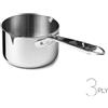 AGNELLI Casseruola Alta Aluinox 3Ply con Doppio Becco 12x7 Cm 1 Manico