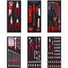Einhell Accessories Einhell - Set di attrezzi per carrello da officina, 287 pezzi, con punte di precisione e speciali, pinze, viti, chiavi a bussola, livella, martello e metro a nastro