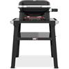Weber Lumin Compact/Barbecue Elettrico Compatto con Supporto, Fino a 315 °C, con termometro nel Coperchio, Griglie in ghisa Smaltata in Porcellana, Superficie di Cottura 43 × 32 cm, Nero (1501653)