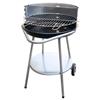 AKTIVE Barbecue rotondo a carbonella Ø51x51x82 cm, Facile da trasportare e portatile, 4 altezze regolabili, Include due griglie in acciaio e due comandi rimovibili