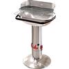 Barbecook Loewy 55 Barbecue a carbone con protezione antivento, barbecue a carbone con QuickStart e QuickStop, regolabile in 3 posizioni, acciaio inossidabile, griglia di 55 x 33 cm