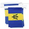 AZ FLAG Festone Barbados 6 m 20 bandiere Poliestere Leggero 21x15 cm | Uso interno ed esterno ghirlanda di bandiere barbadiana bandiere cucite su nastro rinforzato