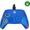 Turtle Beach Afterglow Wave Blu Controller Gamepad RGB cablato - Con licenza per Xbox Series XS, Xbox One e Windows - Pulsanti programmabili, grilletti effetto Hall, controlli audio