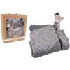 DODO D'AMOUR - Copertina Doudou - Orso - 053141 - Grigio - Doudou - Nascita - Peluche - Bambino - Rassicurante - Morbido - Lavabile - 100 cm x 7 cm - A Partire da 0 mesi