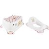 keeeper Arcobaleno Set 2 pezzi: Scaletta a Gradino Singolo + Seggiolino Riduttore per WC, Bianco