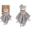 DODO D'AMOUR - Doudou Quadrato - Orso - 053932 - Grigio - Doudou - Nascita - Peluche - Bambino - Rassicurante - Morbido - Lavabile - 29 cm x 29 cm - A Partire da 0 mesi