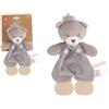 DODO D'AMOUR - Doudou da Dentizione - Orso - 053938 - Grigio - Doudou - Nascita - Peluche - Bambino - Rassicurante - Morbido - Lavabile - 25 cm x 10 cm - A Partire da 0 mesi