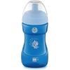 MAM Sports Cup 330 ml, Tazza bambini 12+ mesi, Azzurro | Beccuccio antigoccia, Forma curva antiscivolo, Valvola rimovibile per flusso libero, Apertura senza mani, Senza BPA/BPS