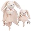 DODO D'AMOUR - Assortimento Doudou Quadrato Genitore E Bambino - Coniglio - 053051 - Beige - Doudou - Nascita - Peluche - Bambino - Rassicurante - Morbido - Lavabile - 29 cm x 22 cm - Da 0 mesi
