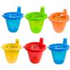 Nuby ID91121 - Polipropilene (PP), Bicchieri Wash or Toss da 210 ml, Set da 6 pezzi, Colori assortiti