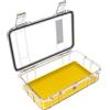 PELI M60 Micro Case - Protezione compatta per attrezzature di valore e utensili compatti; Resistente all'acqua, alla polvere e agli urti; Volume 2 litri; Colore: GIALLO/TRASPARENTE