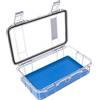 PELI M60 Micro Case - Protezione compatta per attrezzature di valore e utensili compatti; Resistente all'acqua, alla polvere e agli urti; Volume 2 litri; Colore: BLU/TRASPARENTE