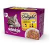 Whiskas Pure Delight in Gelatina Selezione Delicata, 1+ Anni, 12 x 85 g, Cibo per Gatto, 4 Confezioni (48 Bustine in Totale)