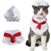 Qcwwy Costume da Cuoco per Animali Domestici, Vestito da Cuoco per Animali Domestici Abbigliamento da Cuoco per Animali Cane Gatto Culinary Costume Pet Foodie Ensemble Cuoco per (S)
