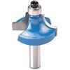 kwb 7561-20 HM Quarter Rod Cutter Professional (per legno, Ø 31.7mm, R = 3/8 pollici = 9.52mm, albero da 8 mm, cuscinetto a sfere di avviamento, adatto per tutte le usuali fresatura a mano)