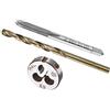 CoCud Metrico M4 x 0.7 Rubinetto e Stampo Filetto 3.3mm Trapano Diametro | Tocca e Stampo e Trapano Bit Set, Sinistra Mano Macchina Vite Tocca Strumento K it, per Riparazione
