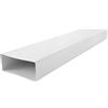 La Ventilazione CT1229B Tubo per Aerazione Canalizzata Rettangolare in PVC, Bianco, 1000 x 220 x 90 mm