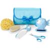 CHICCO (ARTSANA SpA) Chicco Set Igiene Borsa Bagno Azzurro Spugna + Forbicine + Spazzola + Pettine - Completo Kit per l'Igiene del Bambino