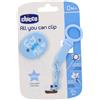 CHICCO (ARTSANA SpA) Chicco Clip Universale Azzurra 0m+ Porta Ciuccio, 1 Pezzo
