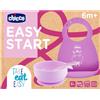 CHICCO (ARTSANA SpA) Chicco Set Pappa Silicone 6m+ Rosa, 3 pezzi