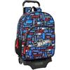 safta | Zaino grande con ruote Hot Wheels Compact Evolution Rimovibile, Carrello Incluso 85 cm, Sistema di Fissaggio, Schienale e spallacci ergonomici imbottiti, Zaino Bambino,