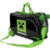 safta | Valigia per bambini con ruote Minecraft, ABS+PC, ruote anteriori doppie a 360°, interno foderato con divisorio e tasca con cerniera, tracolla, Dimensioni 44x21x27 cm