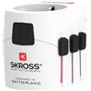 SKROSS | 1.302460 | PRO Light USB | Adattatore Universale da Viaggio a 2 e 3 Poli e con 2 Prese USB | Tensione e Potenza: 100V - 630W / 250V - 1575W - Protezione Anti Scossa