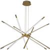 V-TAC VT-7922 Lampadario LED Dimmerabile design moderno con 12 luci tabular 42W a sospensione in Metallo Colore Oro 85*31*120cm 3000K - 15343