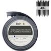 BAKOKI Bordo flessibile per prato (10 m | 40 ancoraggi | 8 cm di altezza) grigio plastica resistente alle intemperie - bordo per aiuole - bordo per aiuole - bordo per tagliaerba