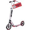 HUDORA Monopattino BigWheel 205 - in alluminio resistente - Monopattino pieghevole regolabile con cavalletto - sportivo per bambini e adulti fino a 100 kg - nero/rosso