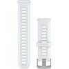 Garmin Cinturino 20mm Quick Release, Silicone, White/Cloud Blue | Cinturino Originale Garmin 20mm, compatibile con modelli selezionati, Quick Release, Silicone, White/Cloud Blue