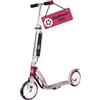 HUDORA Monopattino BigWheel 205 - Monopattino in alluminio resistente - Monopattino pieghevole regolabile con cavalletto - Monopattino sportivo per bambini e adulti fino a 100 kg - magenta/argento