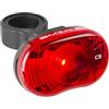 Smart Star, Fanale Posteriore a Batteria. Unisex-Adulti, Nero/Rosso