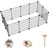 C&AHOME Box per animali domestici, forniture per piccoli animali, 12 pannelli box per esercizi, griglia a C, recinzione portatile da giardino per interni, ideale per porcellini d'India, prodotti per