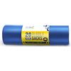 EcoBag Confezione da 20 sacchetti blu per rifiuti - 40 l - 100 micron - riciclabili e resistenti, resistenti alle perdite, per giardino, costruttori, catering, cucina, fai da te (508 x 762 mm)