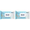 Kindii Water Care - Salviette Umidificate Bambino 100% Viscosa, 99,9% Acqua, Estratto di Pompelmo, 150 × 200 mm, Biodegradabili e Plastic‑free - Pelle Sensibile (Confezione da 2)