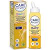 CARE FOR YOU® Spray Nasale Isotonico BABY con Aloe Vera - Soluzione Isotonica con Acqua di Mare Pediatrica per Lavaggio Nasale Neonati e Bambini - Pulizia Quotidiana