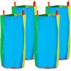 Relaxdays Corsa con 4 Sacchi da Salto, Gioco da Giardino per Bambini, Set per Feste di Compleanno, Poliestere, Colorato