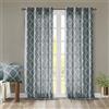 Madison Park Saratoga Tenda per finestra con filtro della luce, 1 pannello passacavi, tendaggi superiori/mantovana per soggiorno, camera da letto e dormitorio, 50 x 95 cm, blu