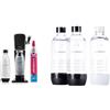 Sodastream Art Nero, Gasatore d'Acqua per Trasformare l'Acqua in Acqua Frizzante & Bottiglie Classiche per gasatore d'acqua, Capienza 1 Litro