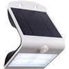 Eglo LED Lampada da Esterno Lamozzo, Lampada da Parete Solare 2 Fiamme | con Sensore di Movimento, Realizzata in Plastica Bianca con Sensore Giorno & Notte, Lampada a Batteria, luce calda e Neutra