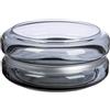 GILDE Vaso Opti in vetro grigio, rotondo, 32,5 cm, decorazione per la casa