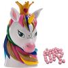Dekora - Salvadanaio per Bambini dell'Unicorno con Caramelle 30 GR