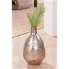 GILDE Vaso peso vetro grigio antico opaco motivo floreale altezza 43 cm decorazione decorazione decorazione casa regalo decorazione casa