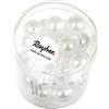Rayher Perle Cerate-Vetro Rinascim., Semiopache, Bianco Neve, 10 Mm, Scat. 35 Pezzi, Semi-Trasparente, 14443100