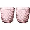Bormioli Rocco Slot Set Bicchieri, Rosa, 6 unità (Confezione da 2)